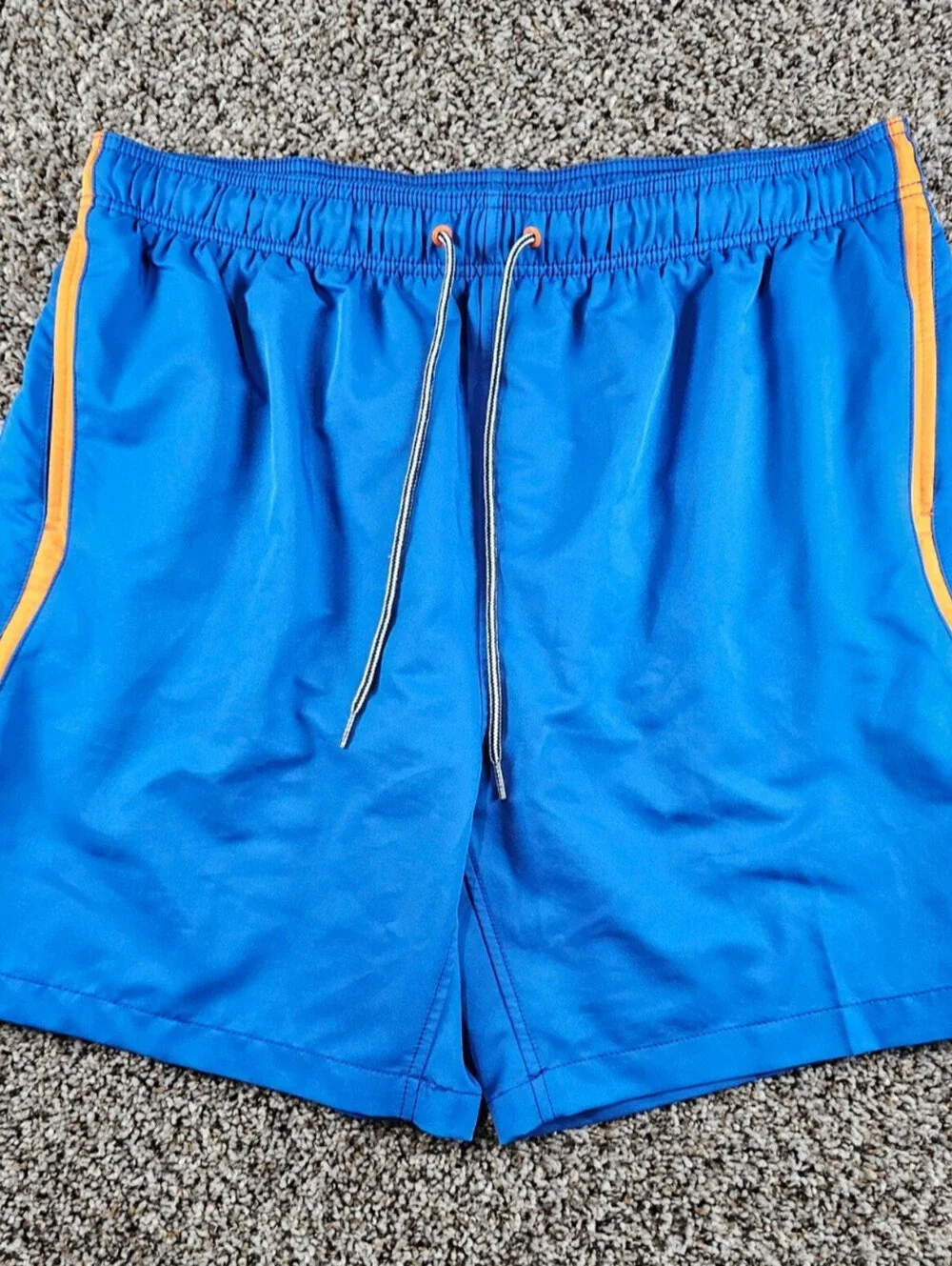 Speedo mens Sz XXL Lined Swimsuit Swim Trunks Bright Blue and Orange